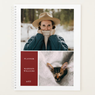 Agenda Cores simples Falu red frame photoPlanner
