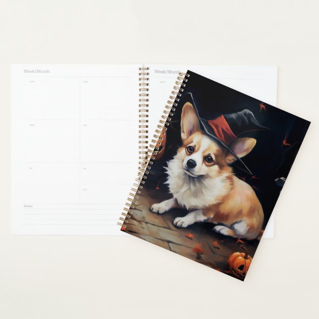 Agenda Corgi Abóboras Halloween Assustador (Exibição)