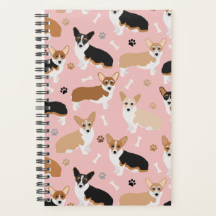 Agenda Corgi Dog Paws e Bones Planner