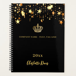 Agenda Coroa de estrelas de ouro negro nome ano negócios