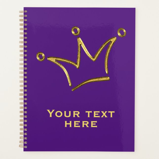 Agenda Coroa Dourada Engraçada - luxuoso royal 1 (Frente)