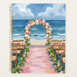 Agenda Corredor de Casamento na Praia Floral Aquarela