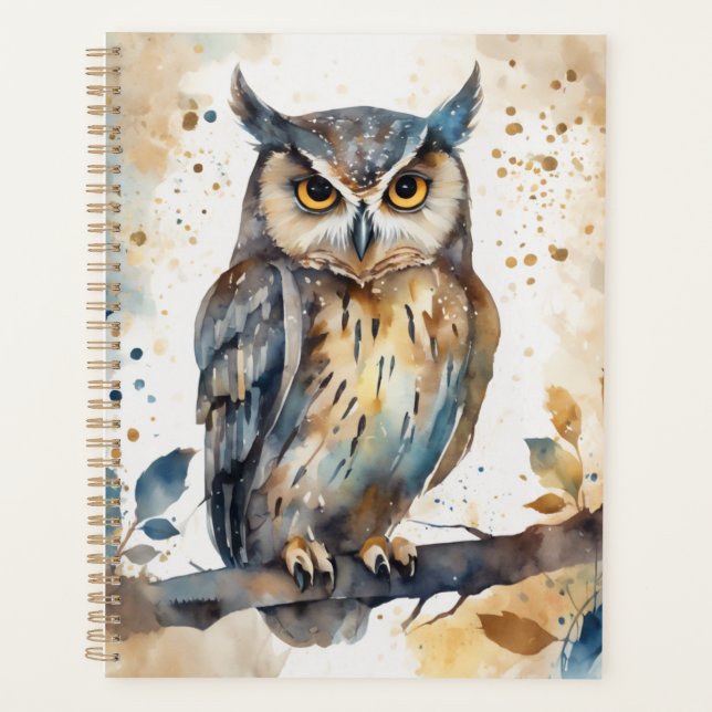Agenda Coruja de Aquarela (Frente)