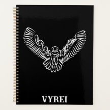 Coruja voadora branca e negra