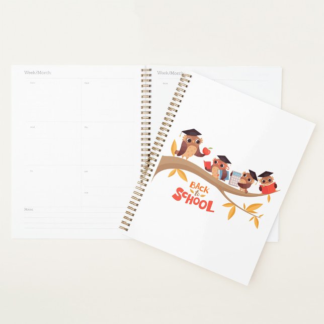 Agenda Corujas bonitas de volta à graduação escolar (Criador carregado)