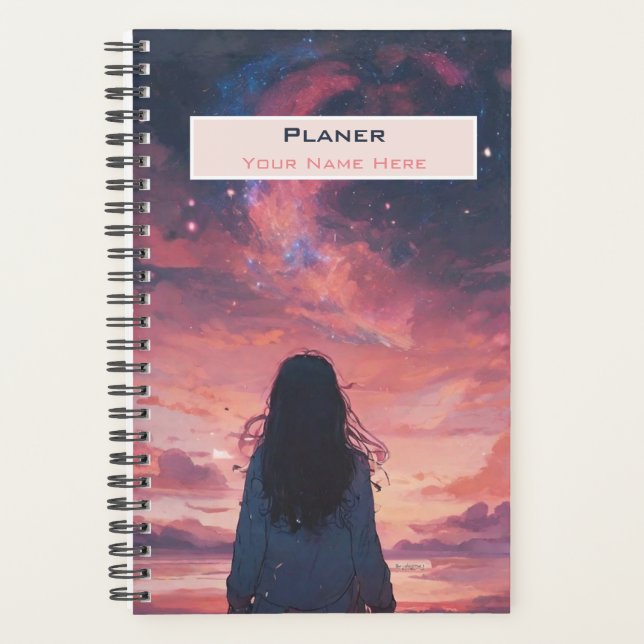 Agenda Cosmic Dreams - Customizable Planner (Frente)