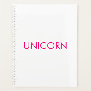Agenda Costume minimalista branco e rosa-quente do Unicor
