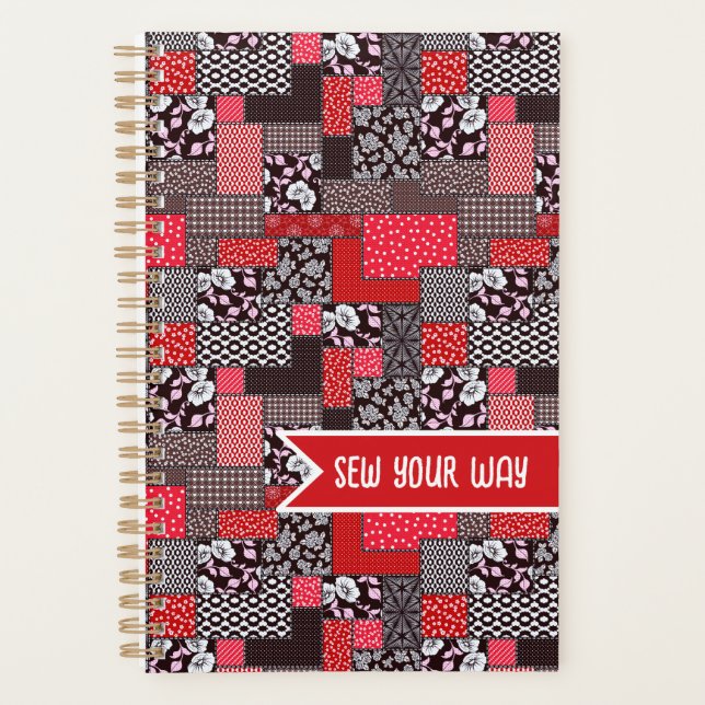Agenda Costura Personalizada Patchwork Costure ao Seu Gos (Frente)