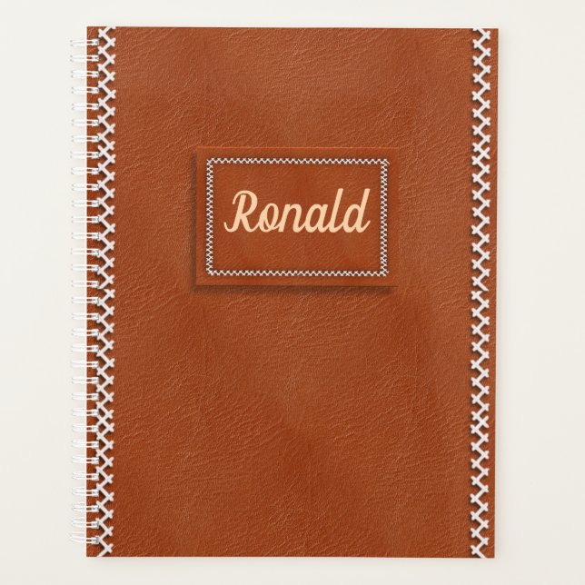 Agenda Couro Personalizado (Frente)