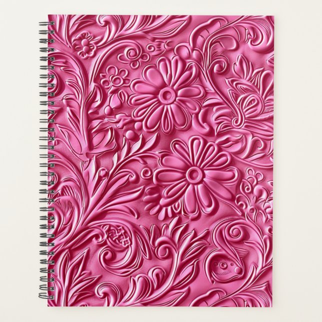 Agenda Couro rosado Elegante (Frente)