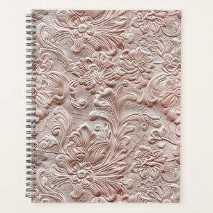 Agenda Couro roxo, cor-de-rosa, com pincel
