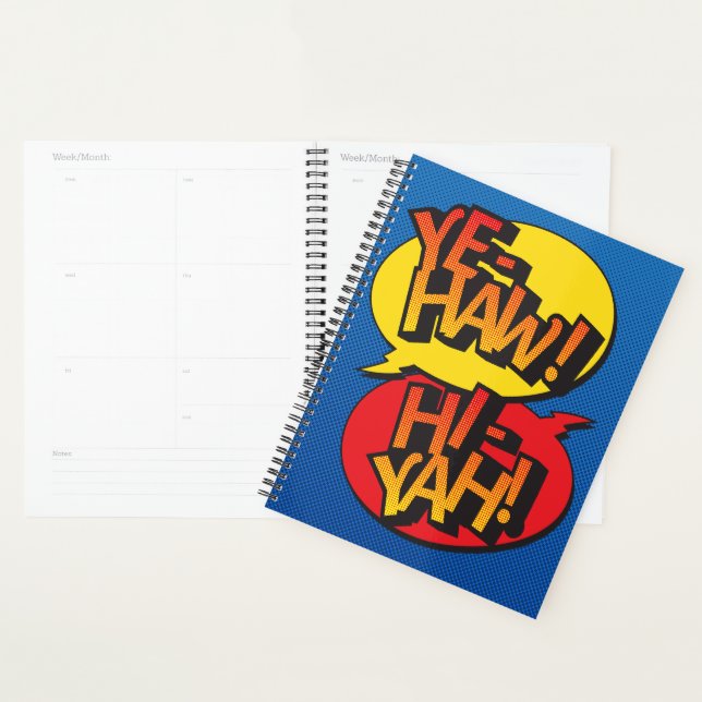 Agenda Cowboy vs ninja arte pop - primário (Exibição)