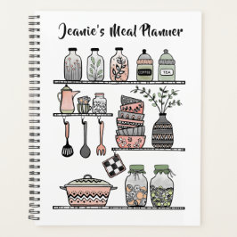 Agenda Cozinha Rosa Coral Boho-chic Decor Refeição Saudáv