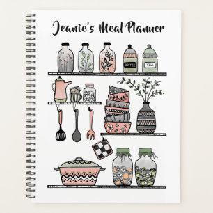 Agenda Cozinha Rosa Coral Boho-chic Decor Refeição Saudáv