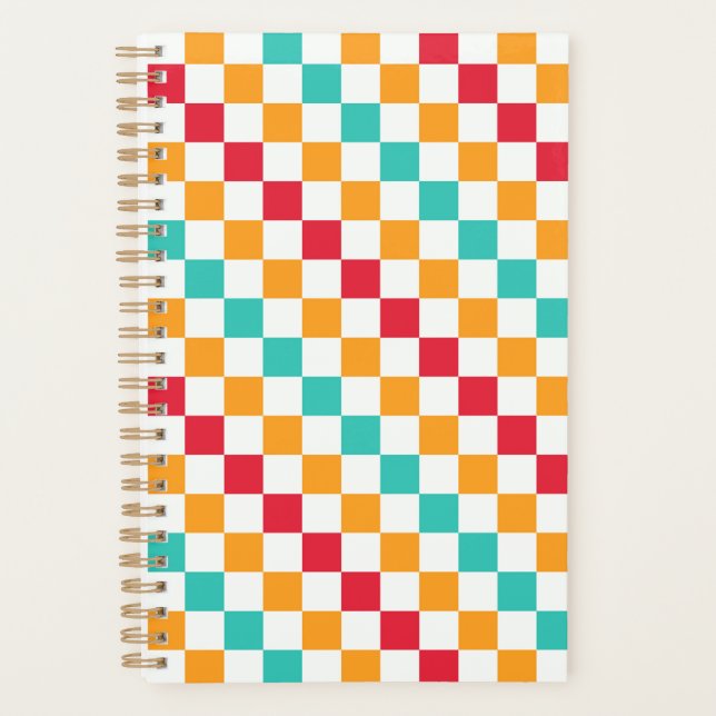 Agenda Cozy classroom diagonal checkerboard pattern (Frente)