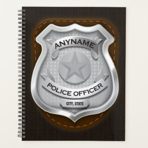 Agenda Crachá de NOME DO Policial Personalizado Xerife