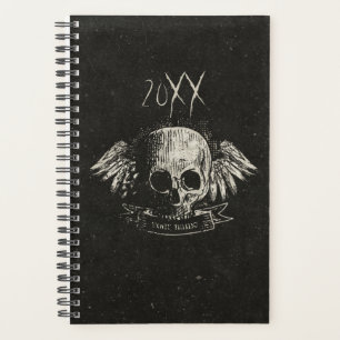 Agenda Crânio de Pequena Vintagem com Asas 2022