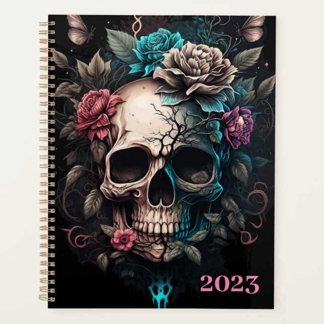 Agenda Crânio Floral (Frente)