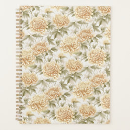 Agenda Cream Chrysanthemums Chiyogami Planner