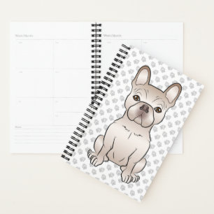 Agenda Creme French Buldog / Frenchie Dog & Paws