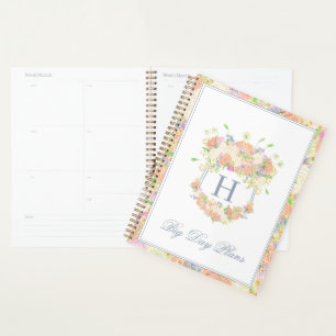 Agenda Crest. Fabrito de Watercolor Floral