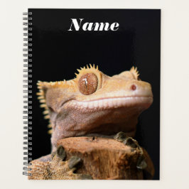 Agenda Crested Gecko Lizard em Preto