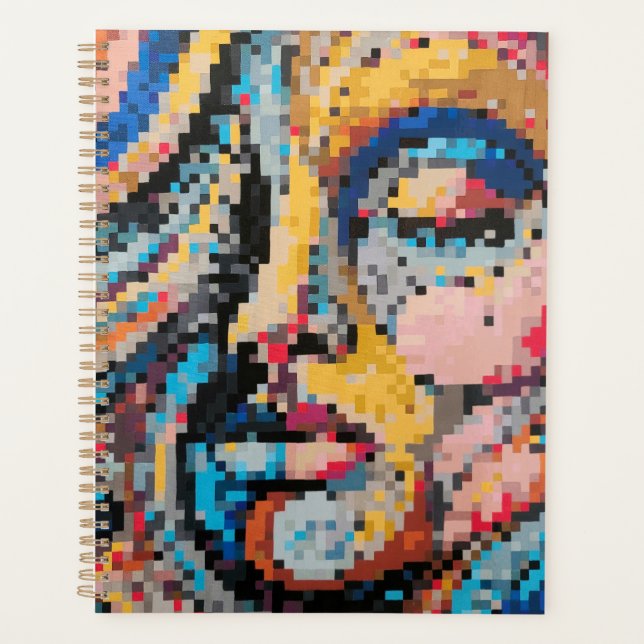 Agenda Criação de pixel multicolorido (Frente)