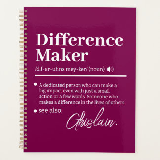 Agenda Criador de Diferenças Personalizado, Presente de A