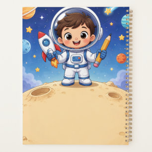 Agenda Criança Astronauta Pronta para Explorar Caderno Es