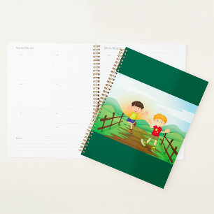 Agenda Crianças Felizes Brincando ao Ar Livre