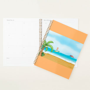 Agenda Crianças surfando no Oceano de Verão Tropical Beac