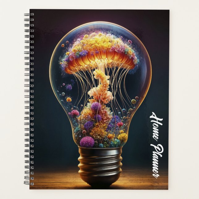 Agenda Criatividade luminosa de vidro fantasista aquática (Frente)