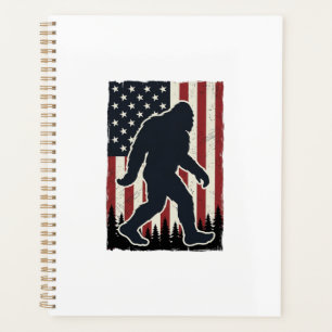 Agenda Criatura Selvagem Patriótica Bandeira Vintage Veto