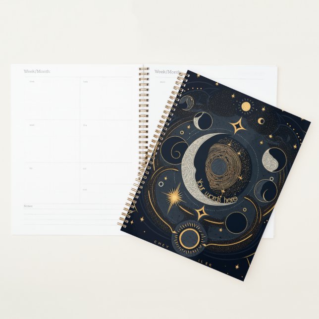 Agenda Crie seu prata e Lunar Celestial Dourado (Exibição)