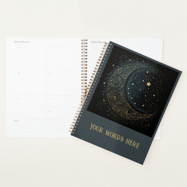 Agenda Crie seu próprio Filigre Dourado Lua Celestial (Exibição)