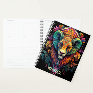 Agenda Crie seu próprio gato fantasia selvagem tribal