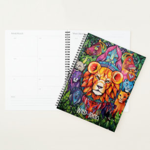 Agenda Crie seu próprio Leão Tribal Mandala Totem Animal