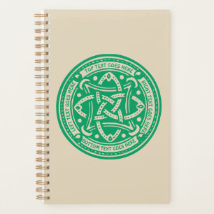 Agenda Crie seu próprio nó celta Shamrock verde irland