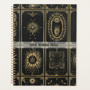 Agenda Crie Seu Próprio Patchwork de Tarot Dourado Elegan