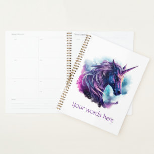Agenda Crie seu próprio Unicórnio Roxo Mítico