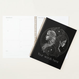Agenda Crie sua própria astrologia mística Gemini Zodiac