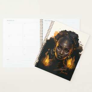 Agenda Crie sua própria bruxa Ouro Flaming