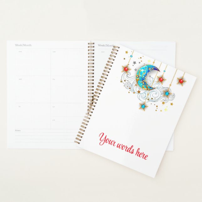 Agenda Crie sua própria lua e estrelas elegantes (Exibição)