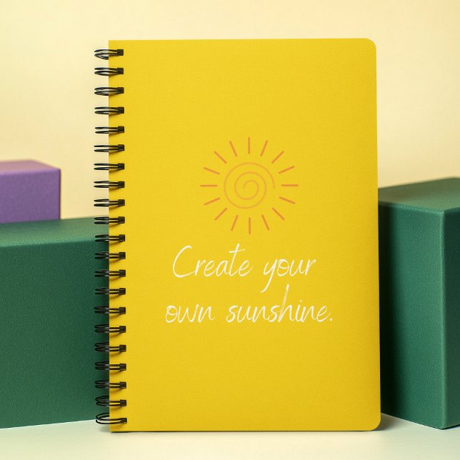 Agenda Crie você Própria Cota Sunshine l Amarelo Moderno (Criador carregado)