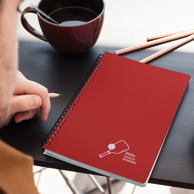 Agenda Crimson Red Pickleball Semanal Pessoal (Criador carregado)