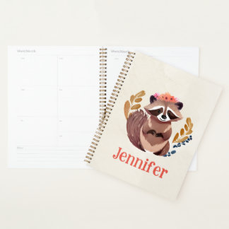 Agenda Crown Floral Crown Watercolor Raccoon