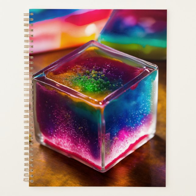 Agenda Cubo de sobremesa delicioso e iridescente (Frente)