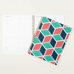 Agenda Cubo Geométrico na moda Moderno