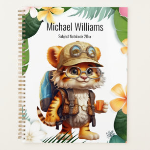 Agenda Cubo Joyful Tiger com mochila e café