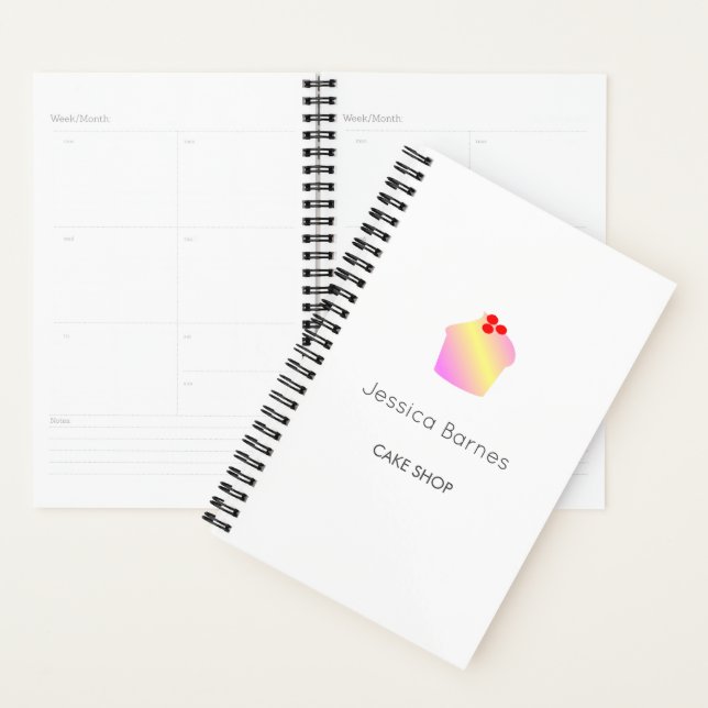 Agenda Cupcake de bolso compre branco (Exibição)
